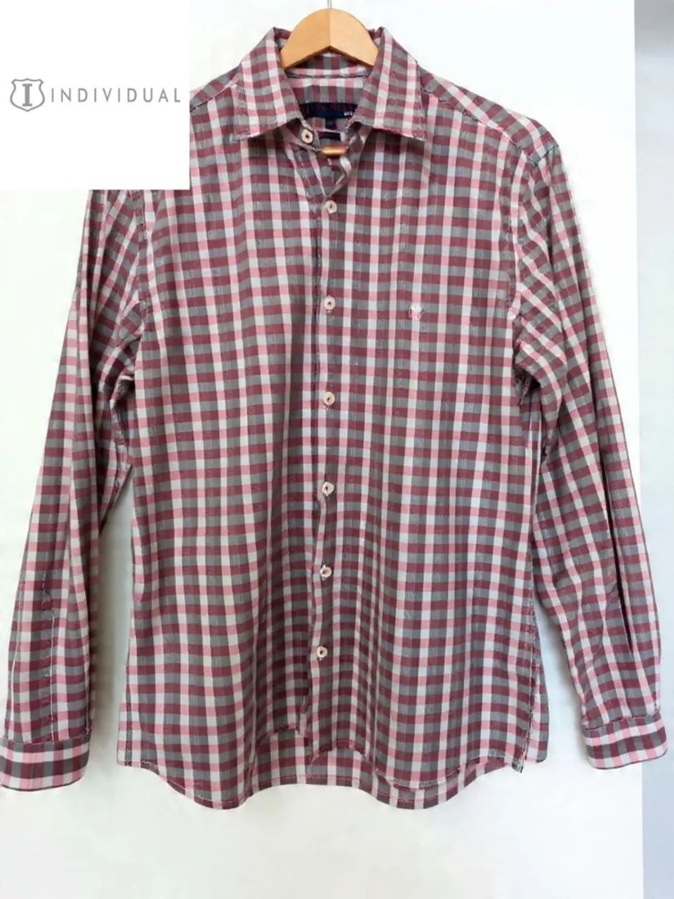 Camisa xadrez masculina individual