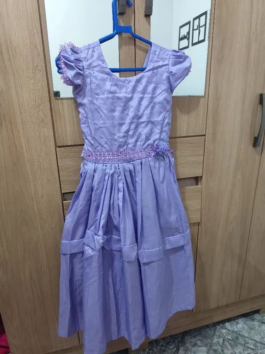 Vestido de festa infantil roxo