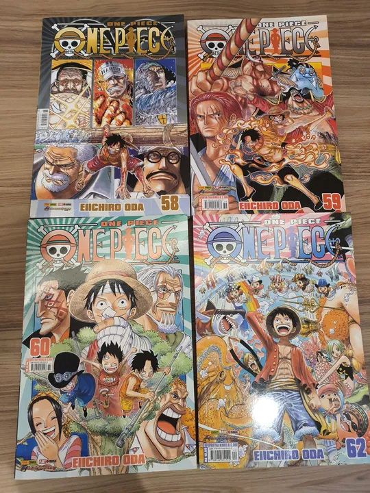 Mangá One Piece Volumes 58, 59, 60 e 62