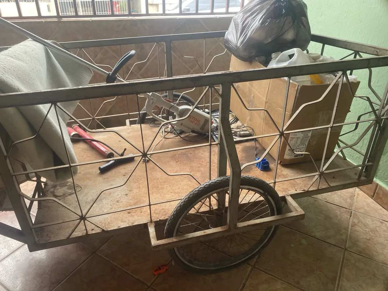 Carrinho de carga reforçado para comércio