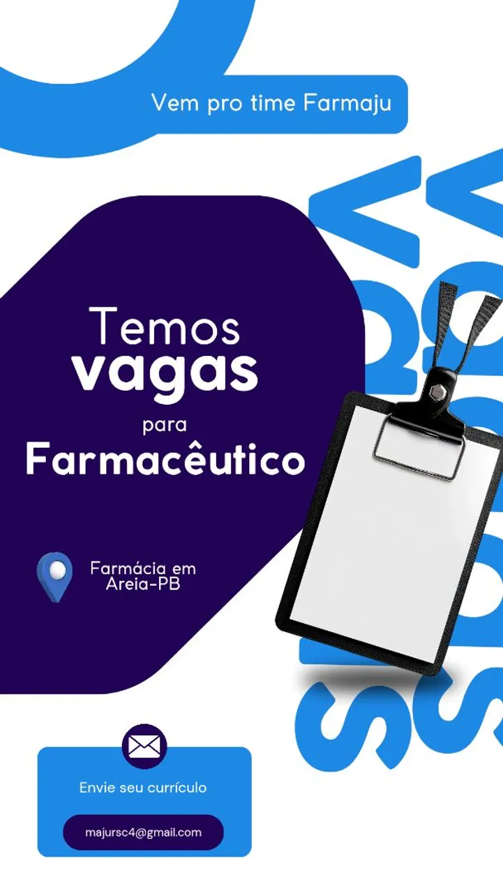 VAGA PARA FARMACÊUTICO