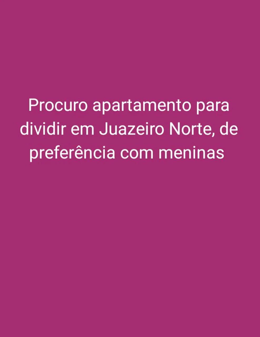 Dividir apartamento em Juazeiro do Norte