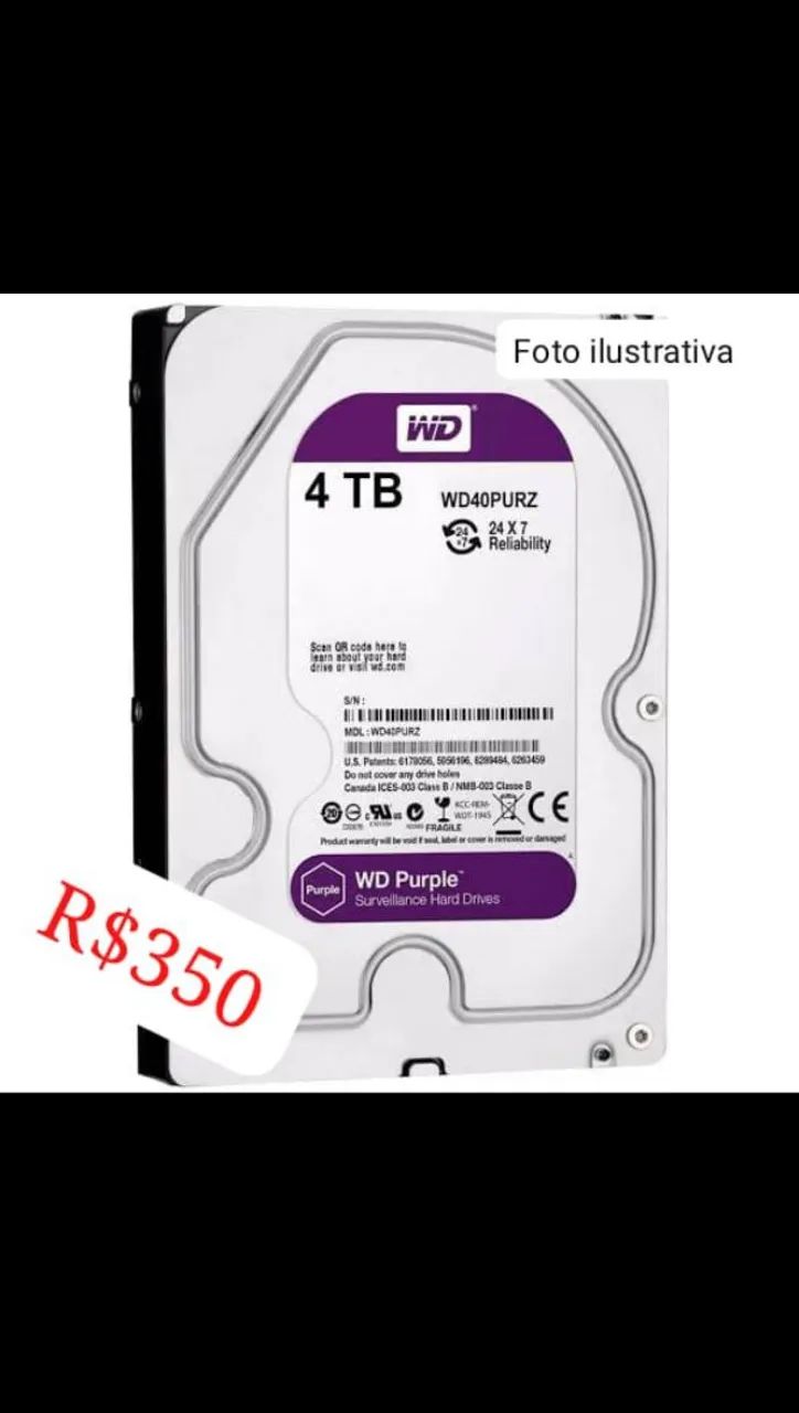HD WD Purple 4TB - usado 