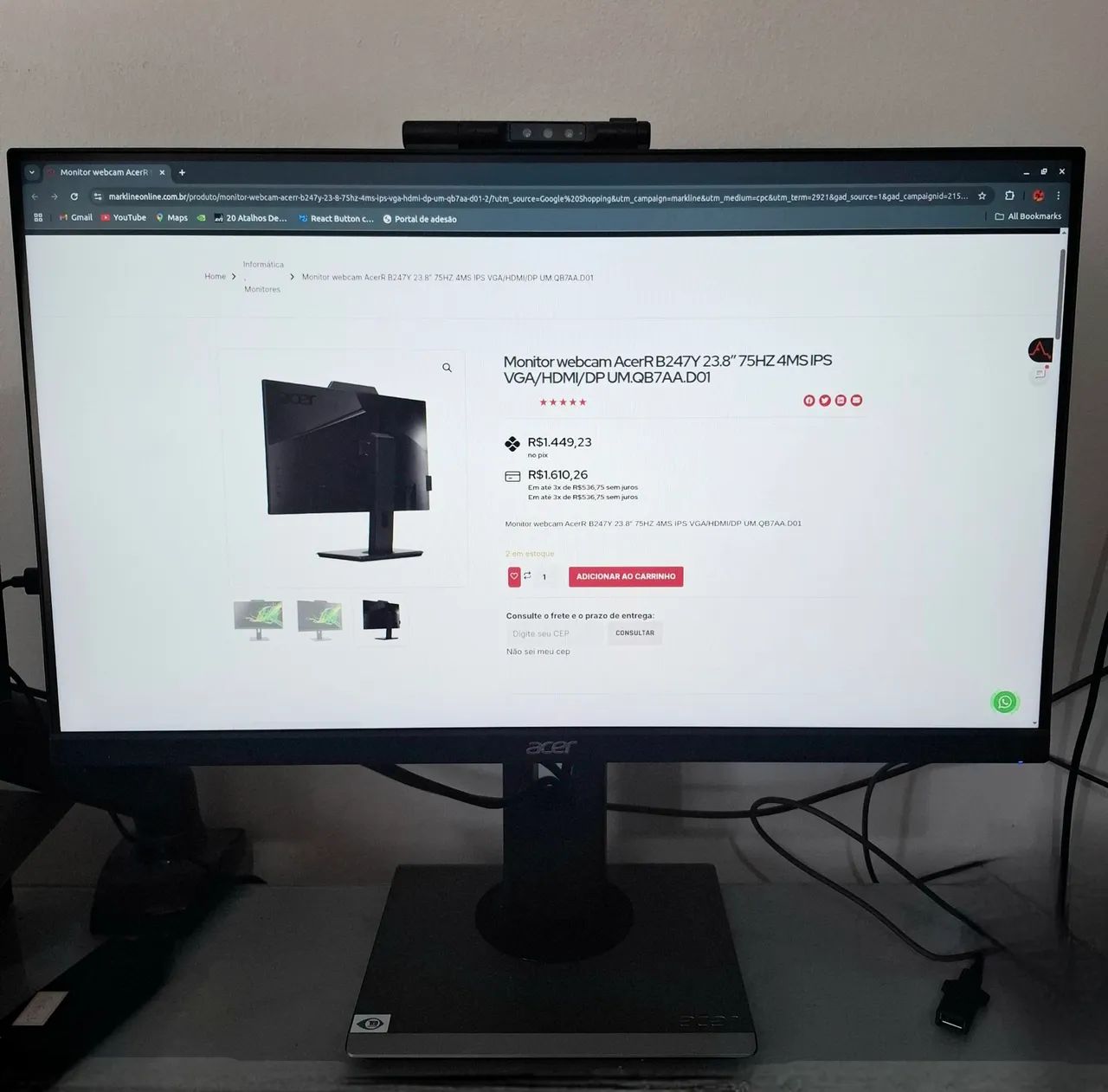 Monitor Acer B247Y  - Foto 2