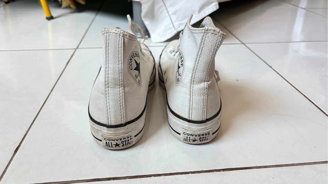Converse All Star Branco couro
