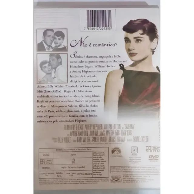 dvd sabrina 1954 - ótimo estado - original  - Foto 2
