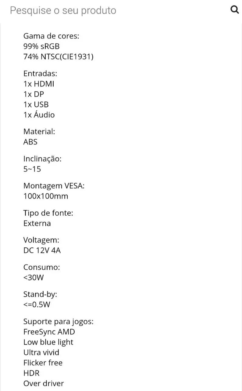 MONITOR GAMER 27 POL 240Hz NOVO SEM USO - Foto 3