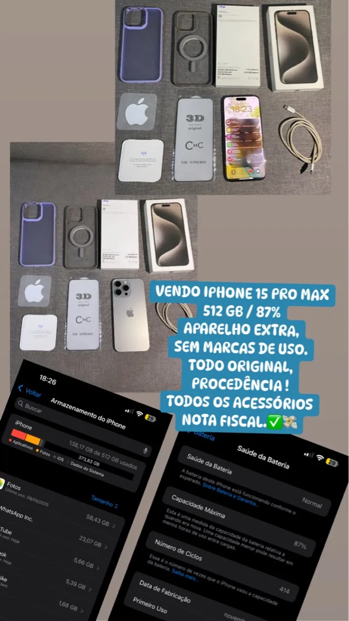 iPhone 15 Pro Max 512GB - Extra!