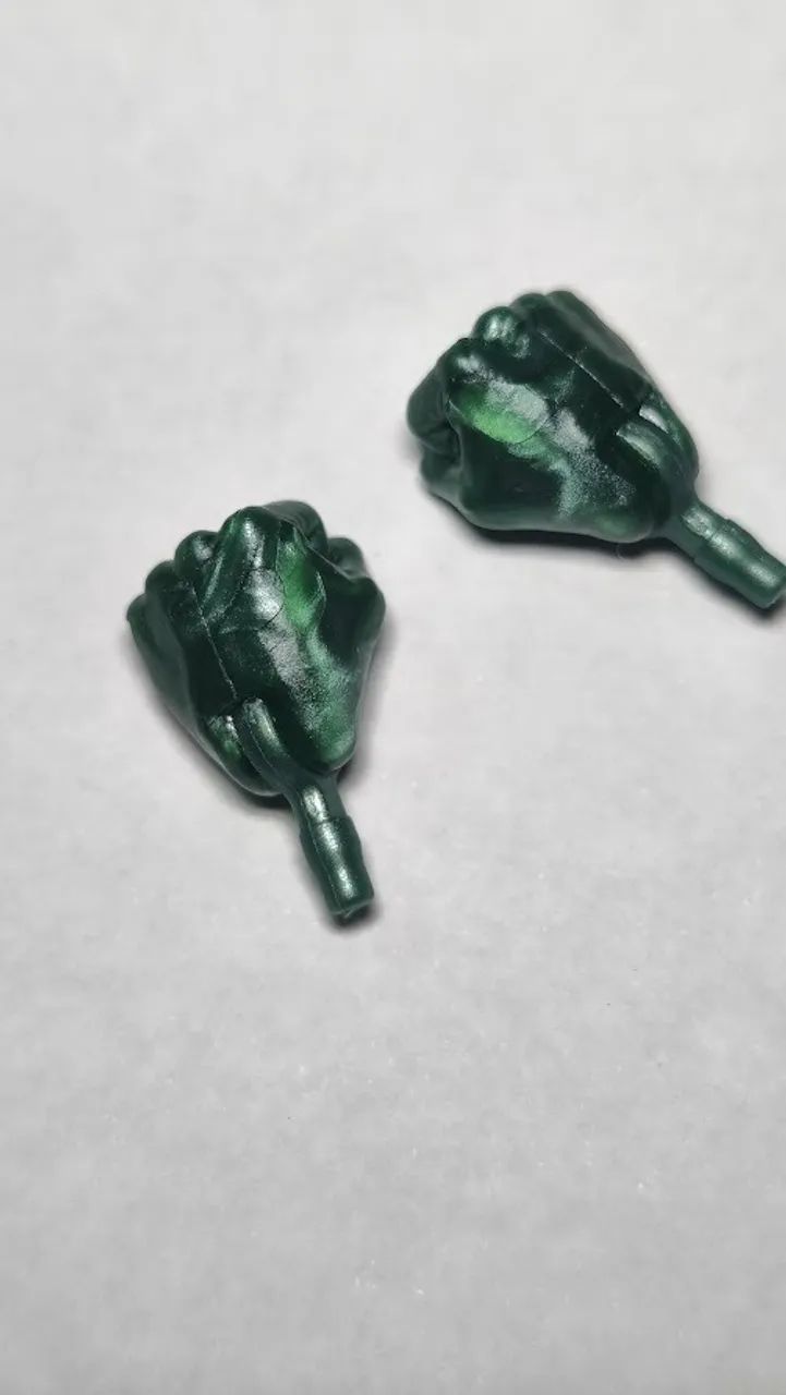 Marvel Legends 1 par de mãos (verde) (pode ser compatível c/ star wars black series)
