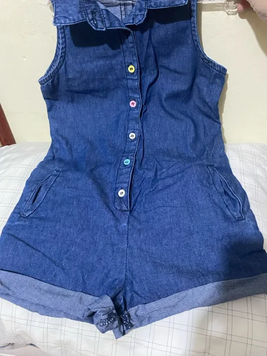 Macacão Jeans verão Malwee infantil menina