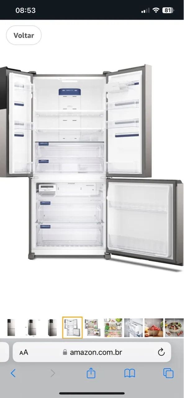 Geladeira Electrolux inverse e inverter 3 portas inox na caixa  - Foto 2