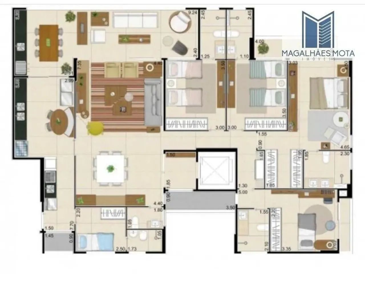 Apartamento com 4 dormitórios à venda, 188 m² por R$ 2.450.000 - Guararapes - Fortaleza/CE - Foto 5
