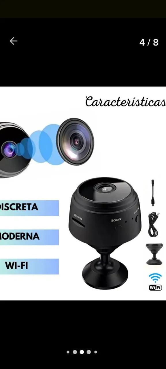 Mini Câmera de Segurança HD Wifi - Compacta e Discreta - Foto 2