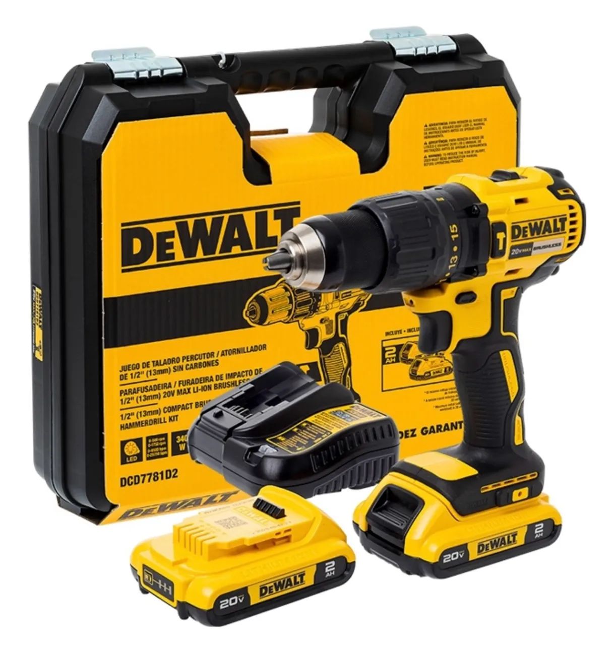 Furadeira e Parafusadeira 20V Dewalt 2 baterias e carregador nova 