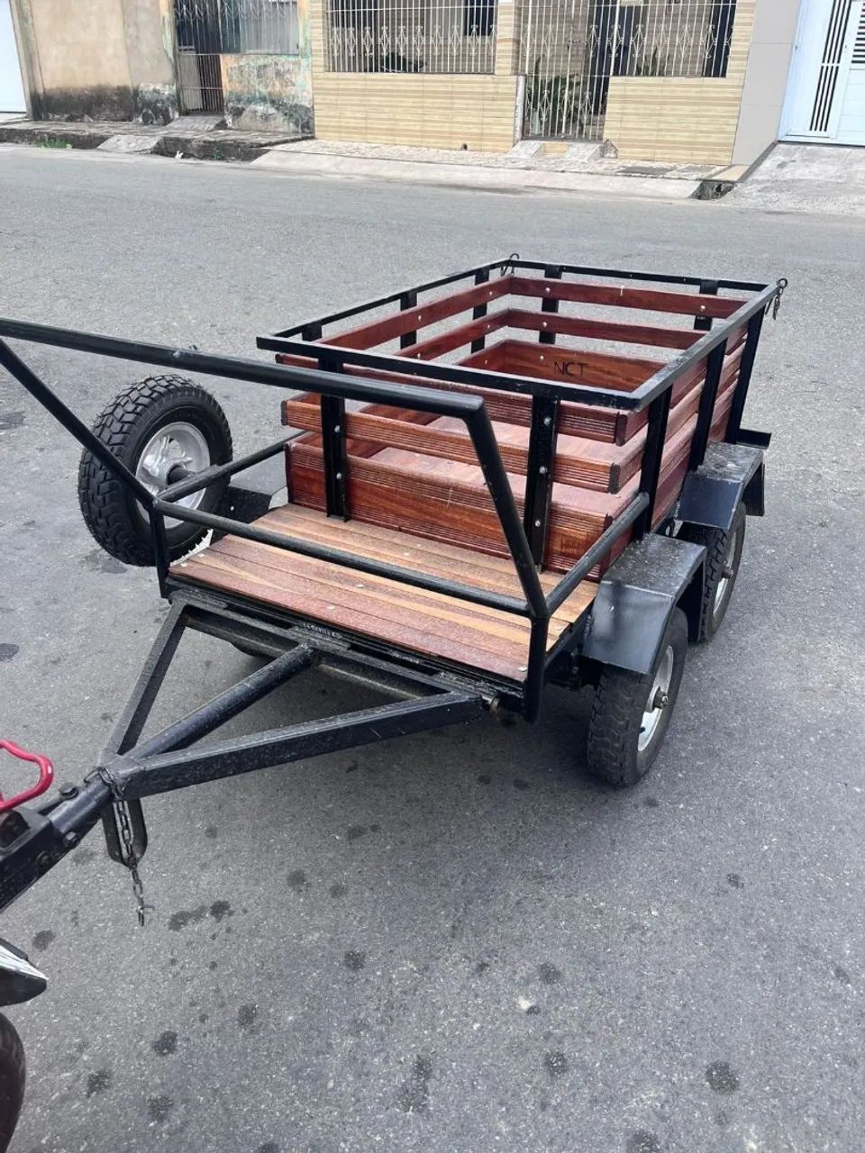 Reboque de dois eixos pra motos - Foto 4