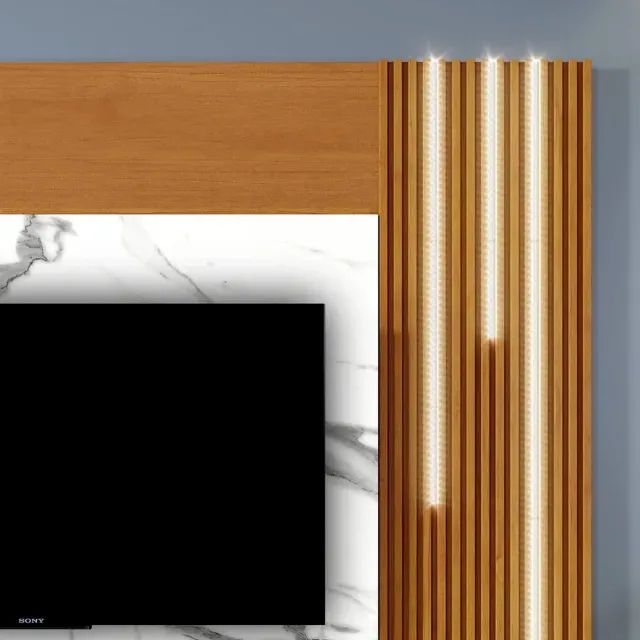 Estante Siena Home para TV até 59 Polegadas 2 Portas com LED Mavaular 1,80 - Foto 3