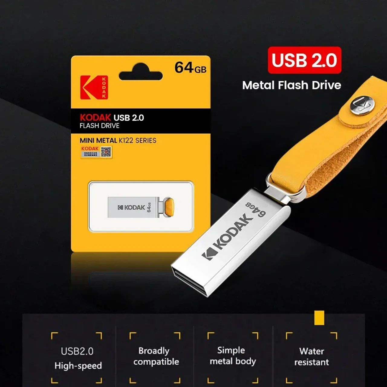 Pendrive 64gb Kodak 2.0  Novo Lacrado