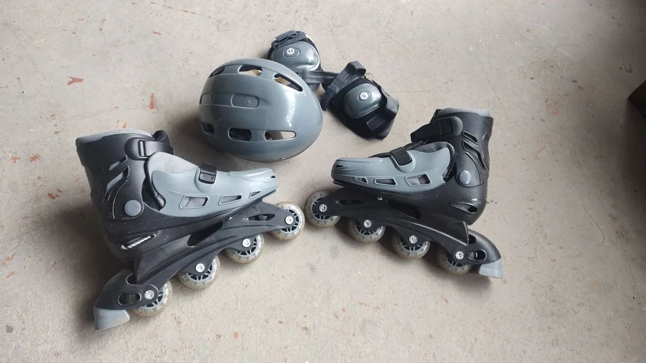Kit Patins Infantil com Capacete e Joelheiras - Diversão com Segurança! - Foto 2