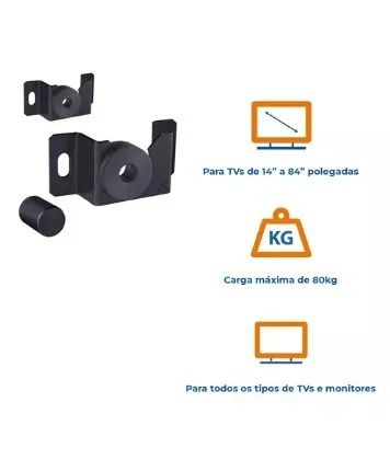TV Mount for 14 to 84 Inches, Universal, Ships Nationwide in Brazil64290075540355121