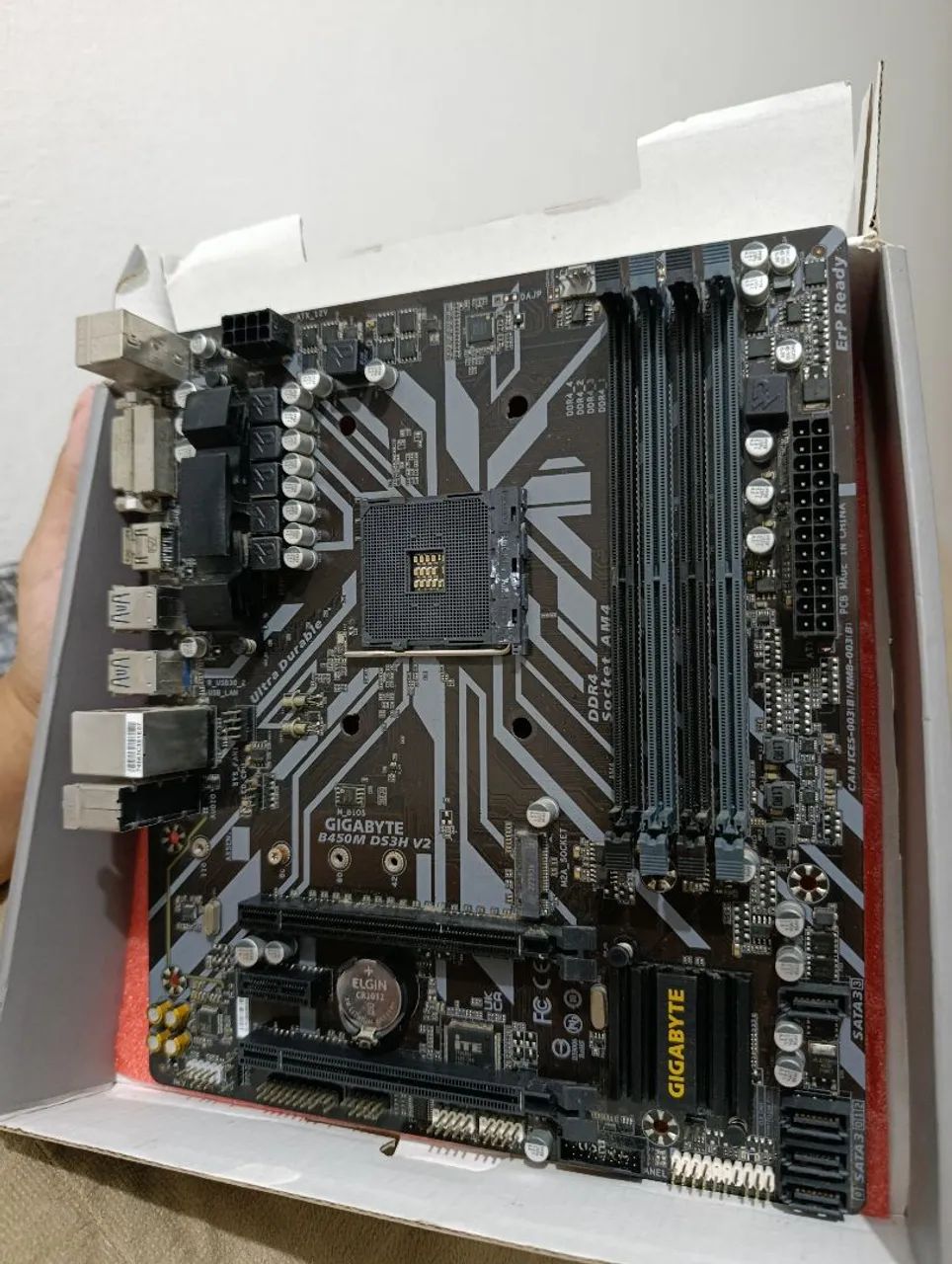 Placa mãe Gigabyte B450M DS3H V2 (LEIA O ANÚNCIO) - Foto 3