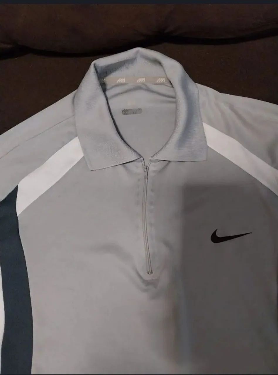 Camisa Polo Nike Cinza com Detalhes - Foto 3
