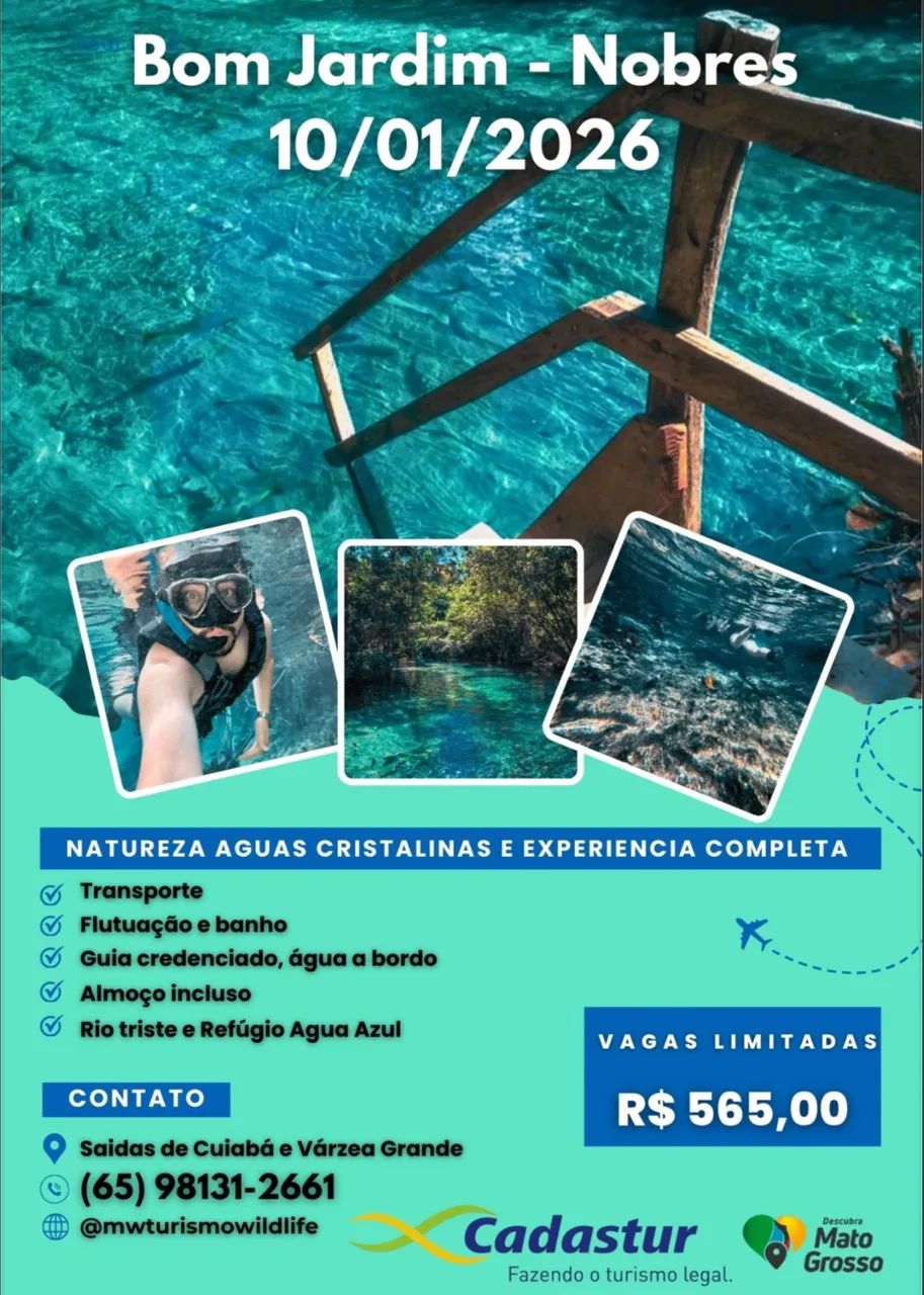 Bom Jardim Nobres 1 dia inteiro 