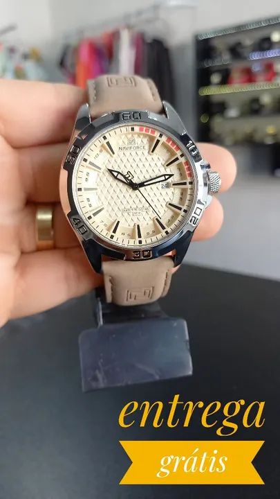 Relógio masculino de couro na promoção  - Foto 4