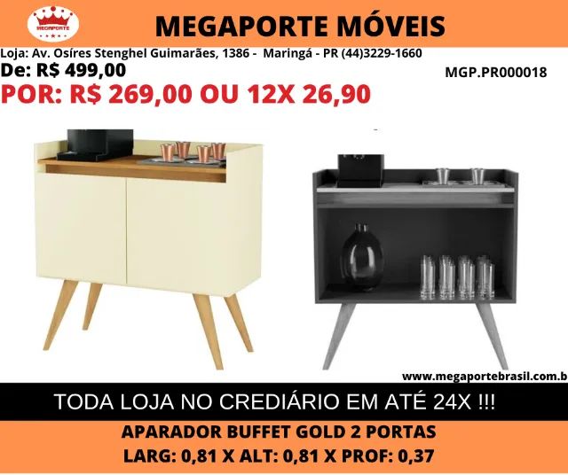 Aparador Gold 2 Portas - Foto 2