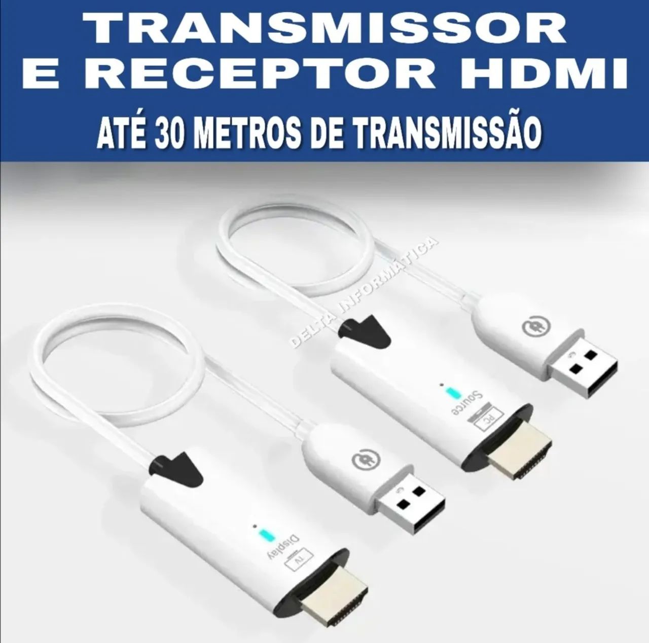 Transmissor e Receptor HDMI até 30 Metros - Novo