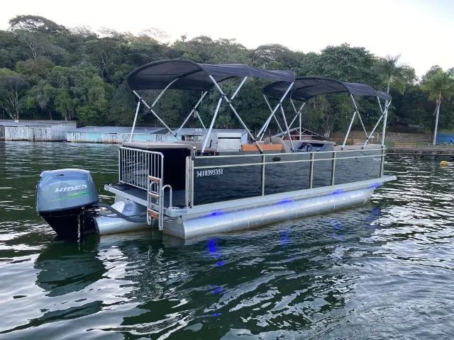 Pontoon Trimarã 100% Alumínio Sem Uso Zero p/ 15 Pessoas - Foto 2
