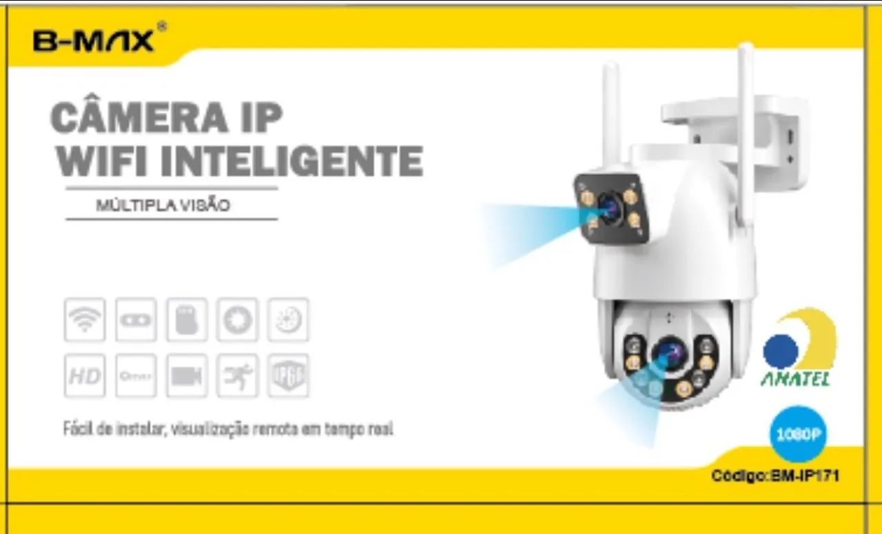 Câmera IP Wifi Inteligente B-Max - Segurança Total para sua Casa!
