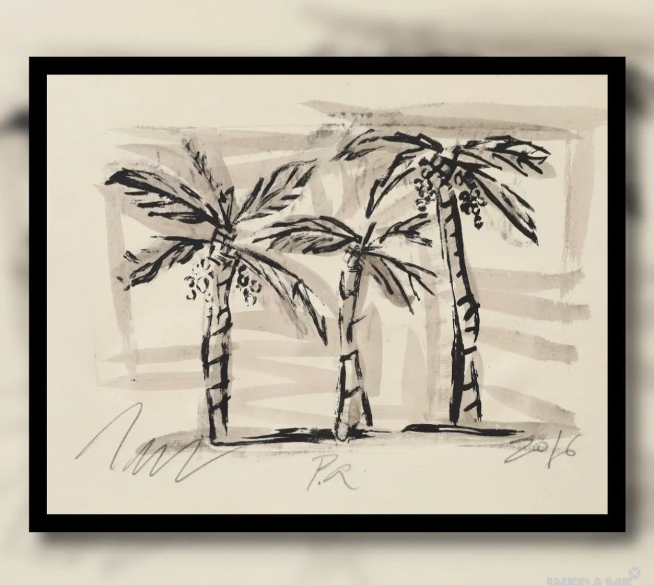 Oportunidade. Tela Sérgio Rabinovitz. É arte. Gravura. Oásis original sem moldura