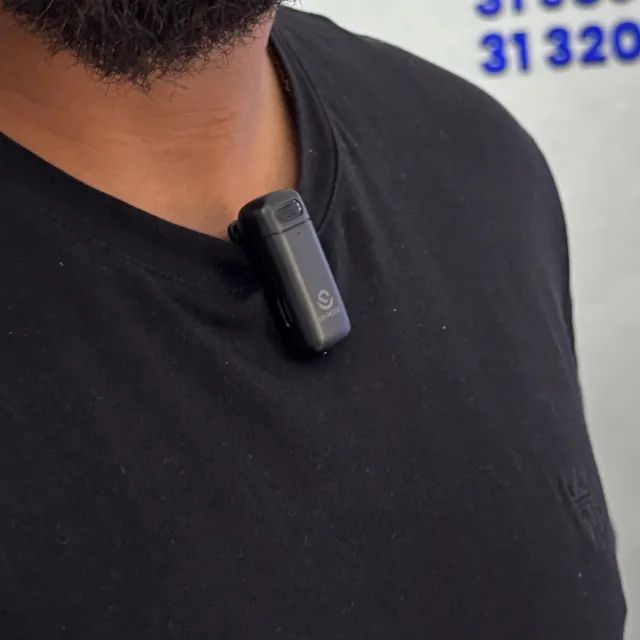 Microfone Sem Fio Lapela Duplo Onistek MC816 Lightning - Foto 6