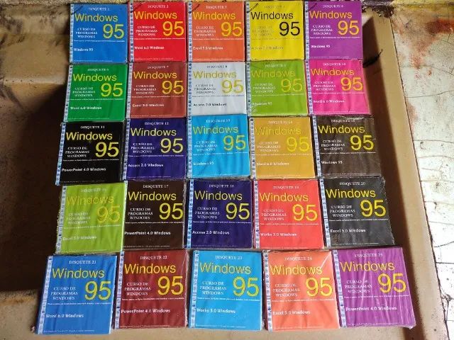 Coleção Windows 95 - 30 Disquetes Lacrados Coleção Completa do Curso de Programação