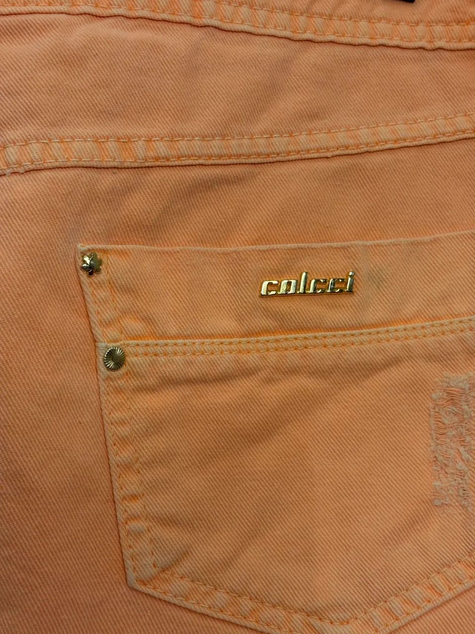Saia COLCCI jeans, laranja, 40 - Foto 3