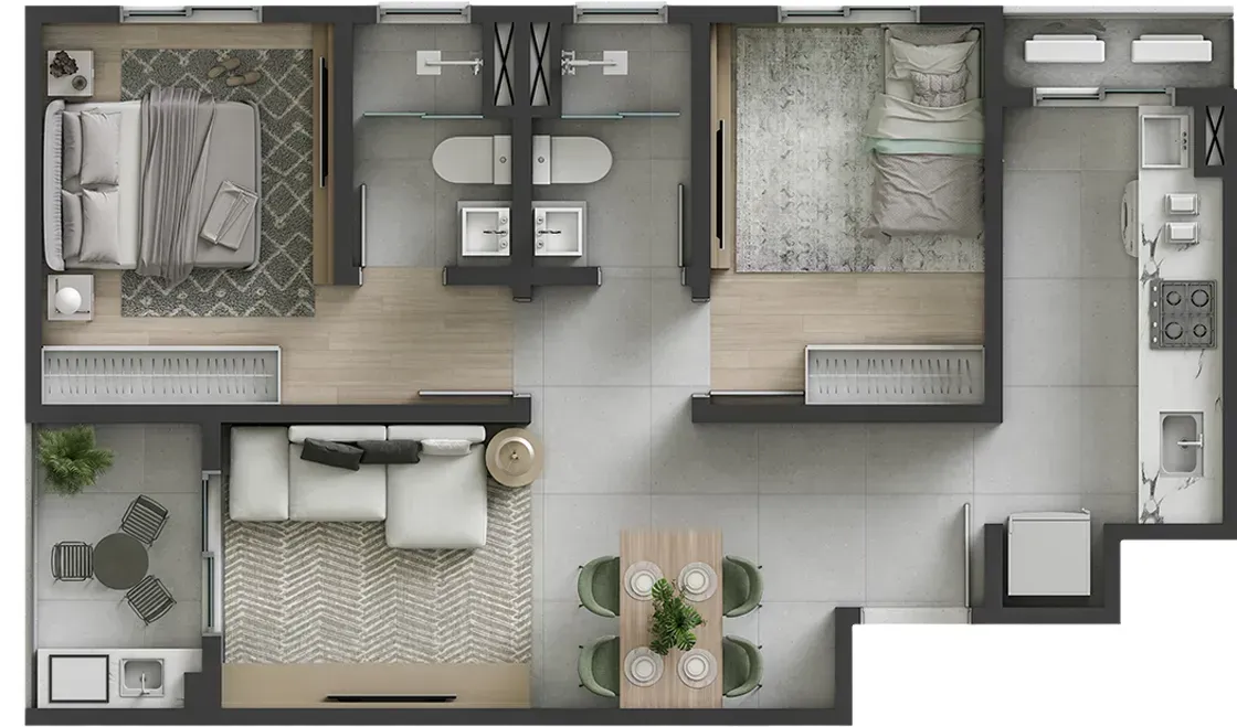 PLANTA 49m²