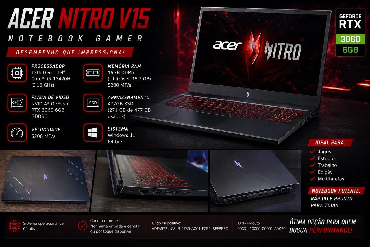 NOTEBOOK GAMER NITRO 15