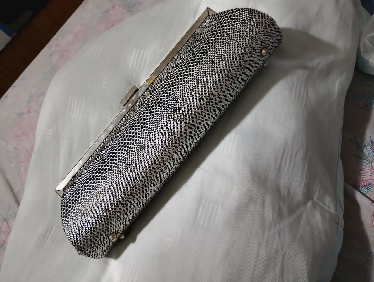 Bolsa Chik Prata e Grafite. Bolsa de Mão.