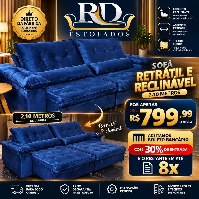 Sofá Retrátil e Reclinável 2,10 ?