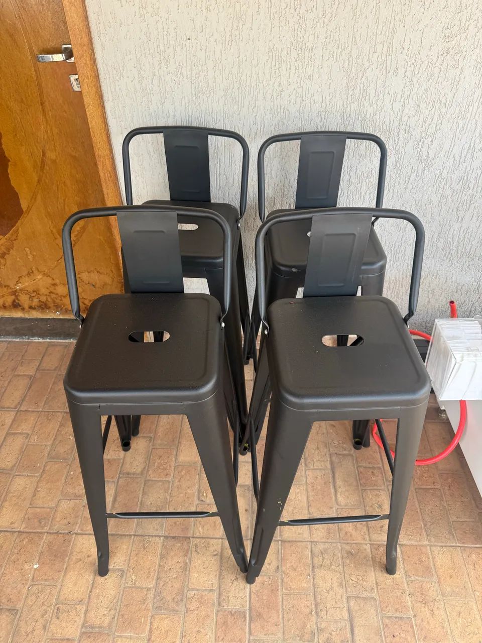 Jogo de 4 banquetas alta 