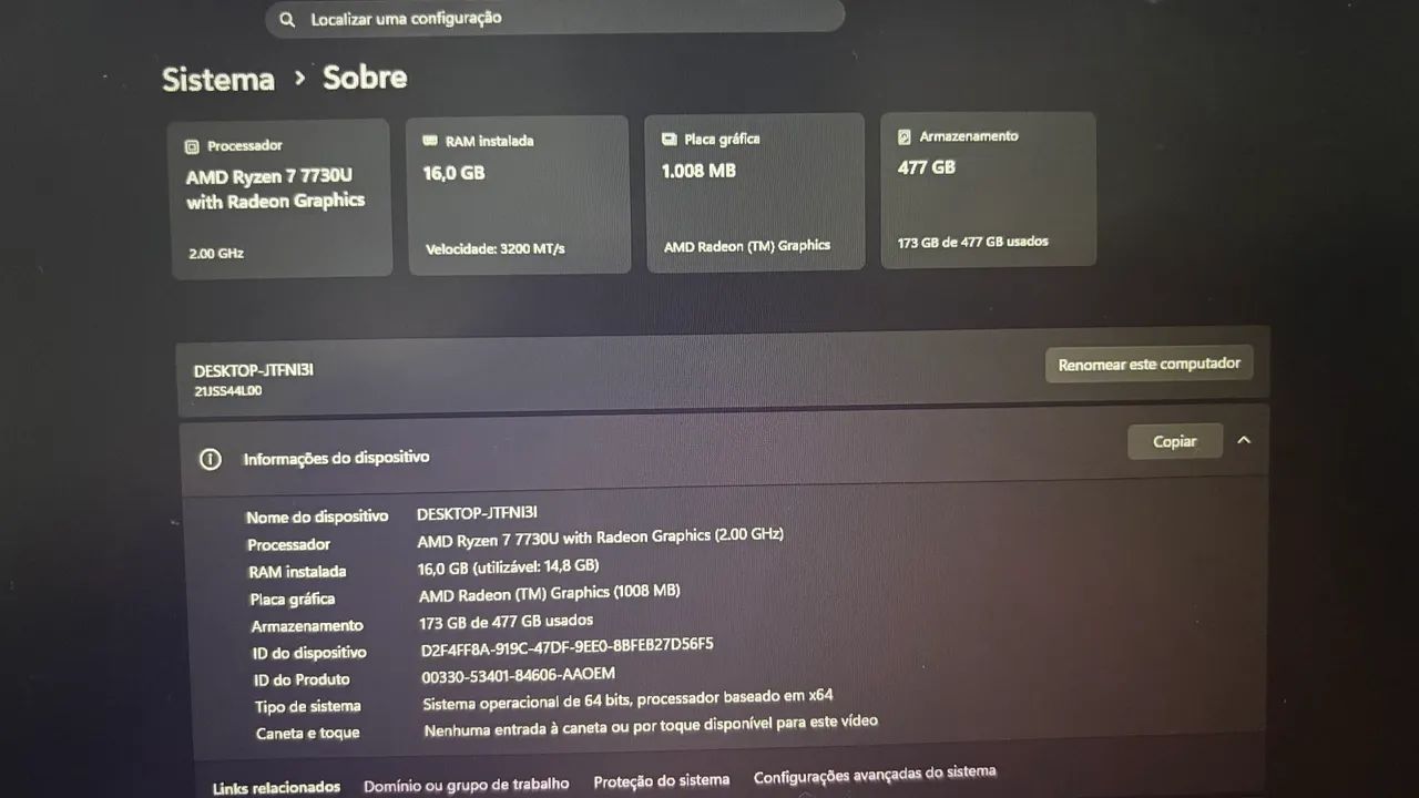Notebook Tinkepad Ryzen 7 - Foto 2