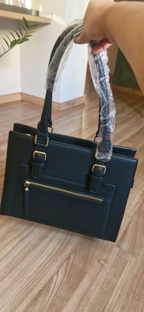 Bolsa Feminina Alça Ombro e de Mão/ Preta - Foto 5