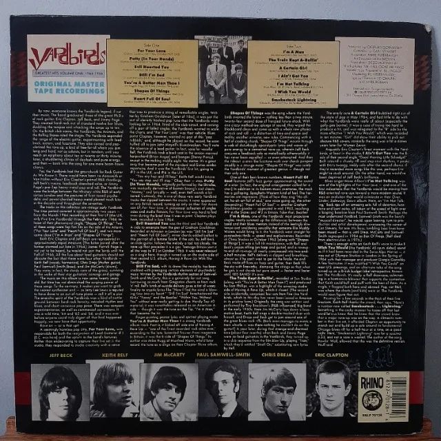 Lp Disco de Vinil The Yardbirds Greatest Hits Volume One 1964