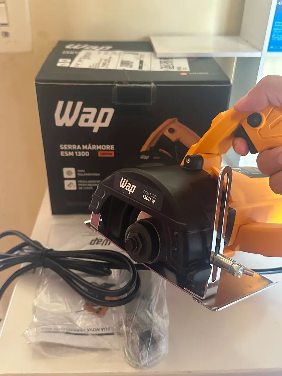 Serra mármore wap, 1300w de potência, 127v (Prduto novo, nunca usado)