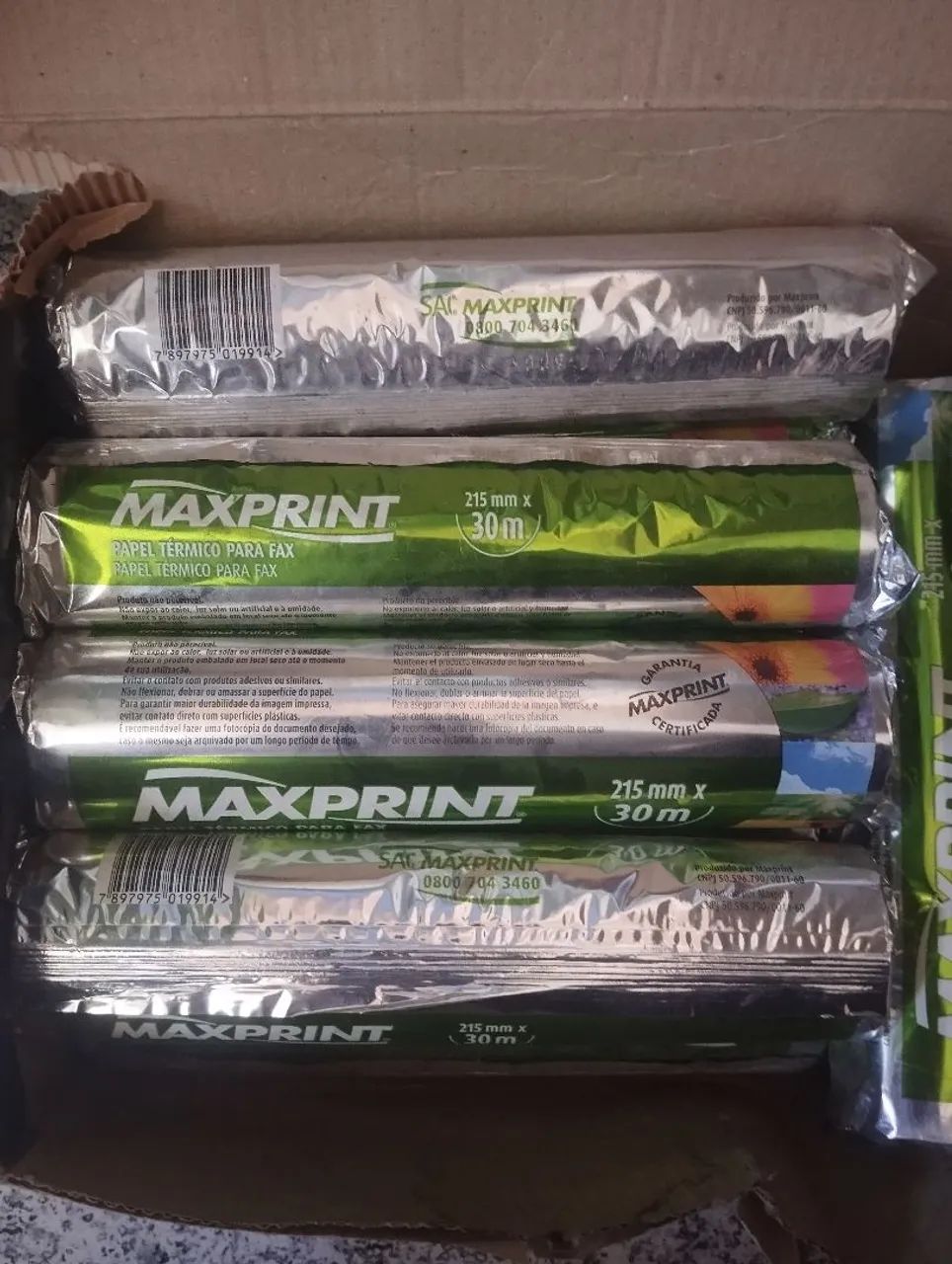 9 BOBINAS para FAX 215mm x 30m