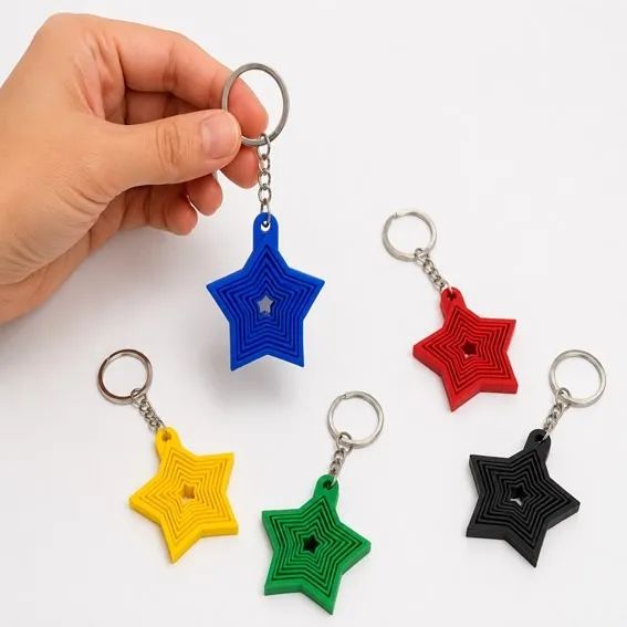 Chaveiro Estrela Giratória - Fidget Hipnotizante - Foto 3