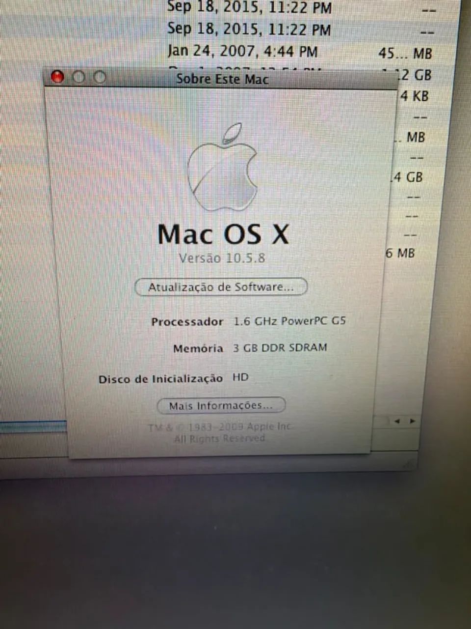 Power Mac G5 1,6 GHz - 3 GB RAM - Funcionando - Mac OS X Leopard - Foto 5