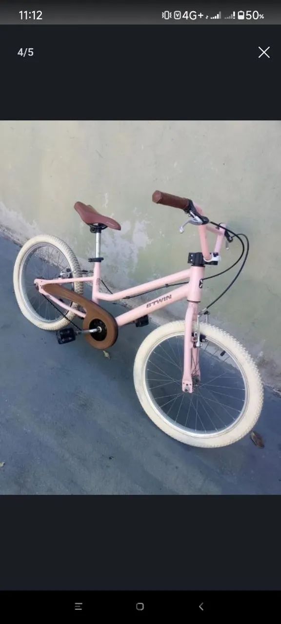 Bicicleta aro 20 Btwin rosa  - Foto 4