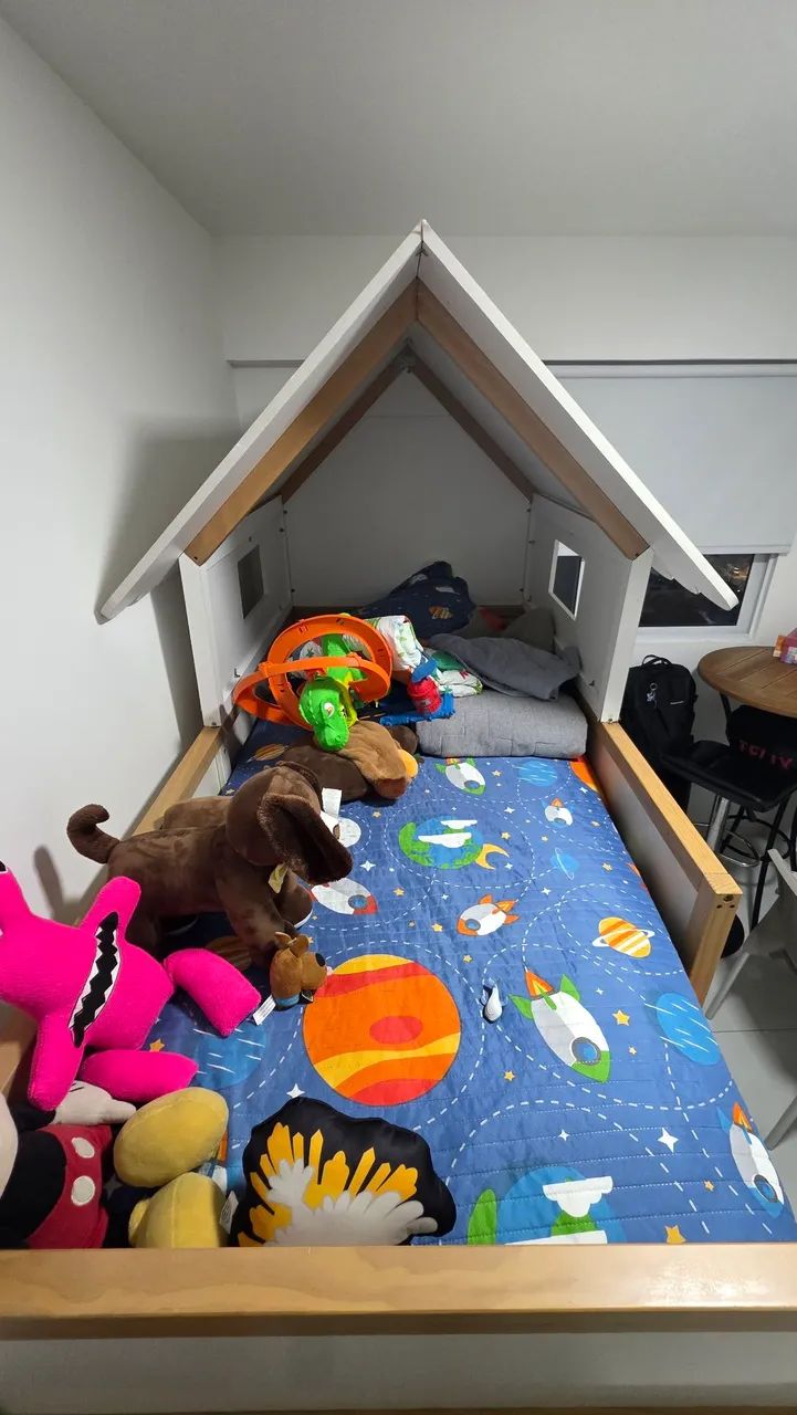 Cama Infantil Suspensa com Casinha (Beliche) - Foto 3