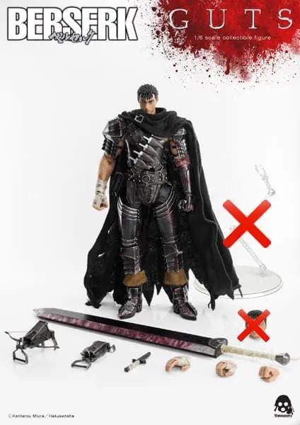 Action figure guts Black Swordsman 1/6 Berserk Threezero  - Foto 2